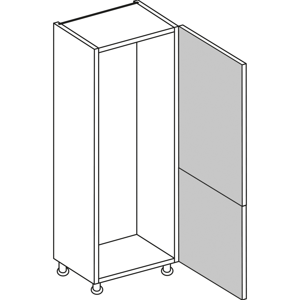 wilko Woodgrain Effect Shaker Anthracite Fridge and Freezer Housing 70/30 Image 1