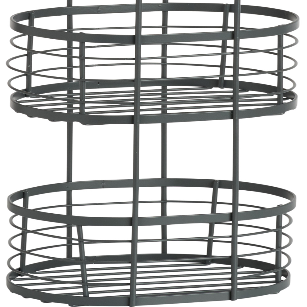 Wilko 3 Tier Grey Storage Basket Image 3