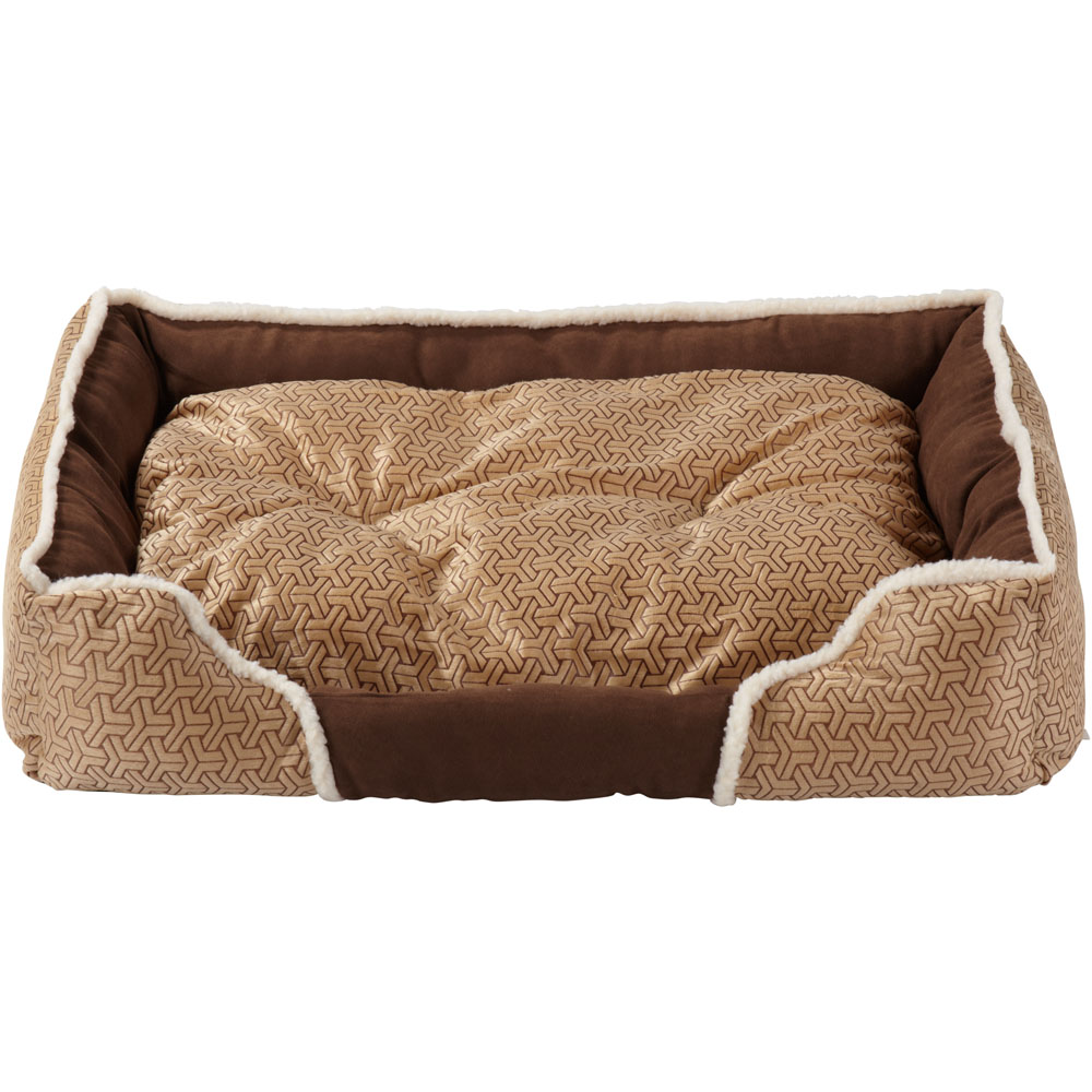 Bunty Kensington Large Cream Fleece Fur Cushion Dog Bed Image 1