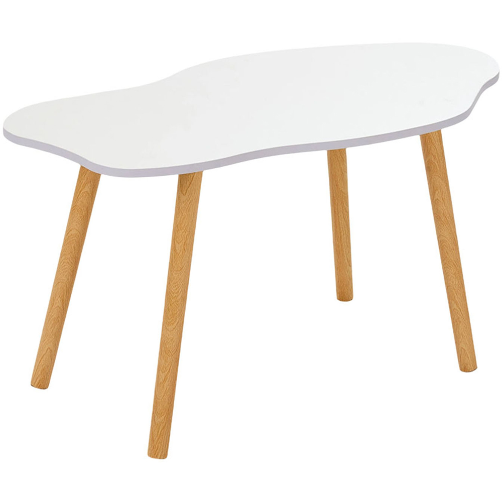 Living and Home White Cloud Shaped Coffee Table Image 2