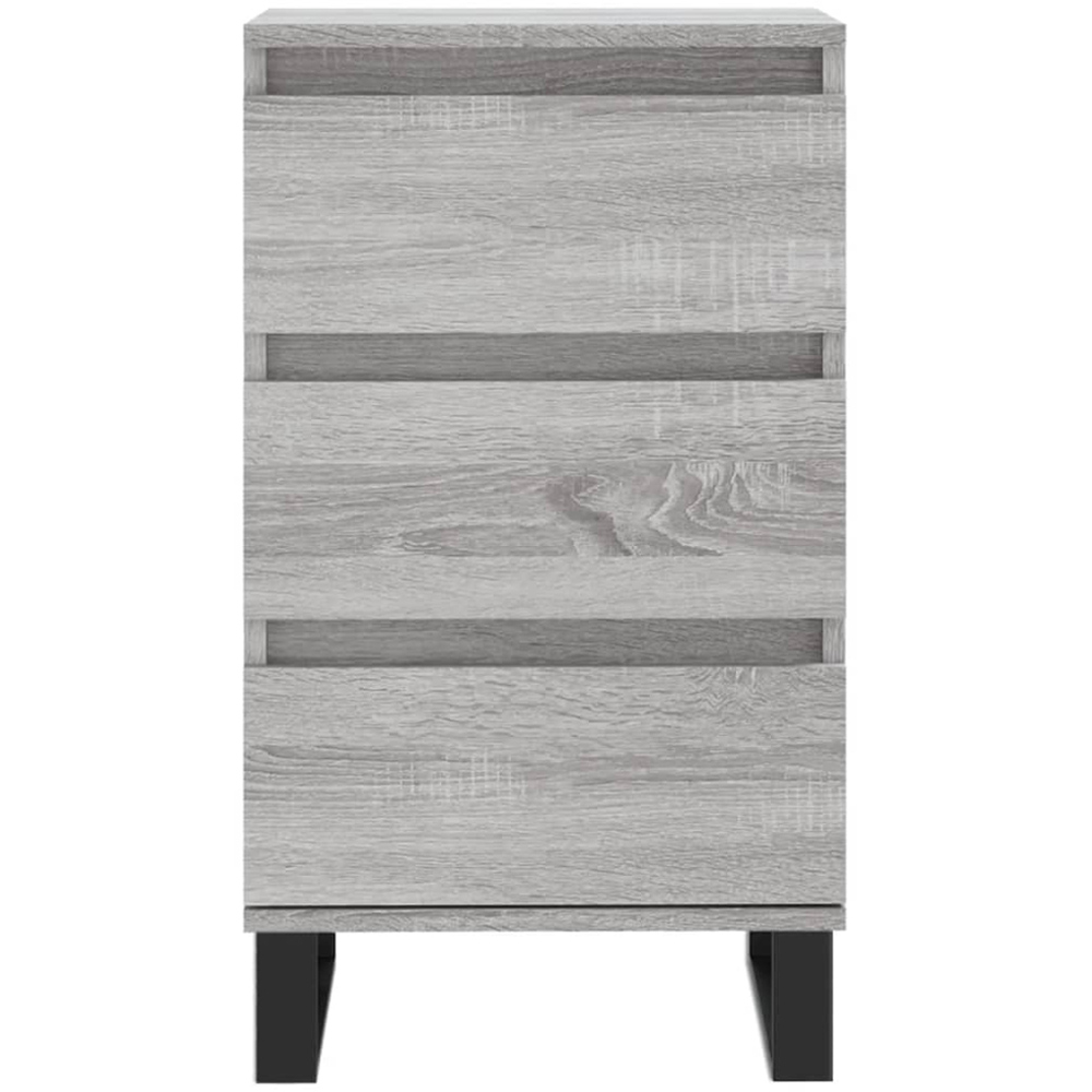 vidaXL 3 Drawer Grey Sonoma Sideboard Image 5