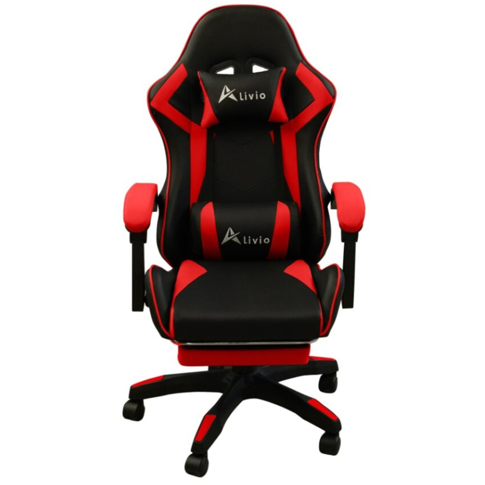 Alivio Red Reclining Gaming Chair with Footrest and Massager Image 2