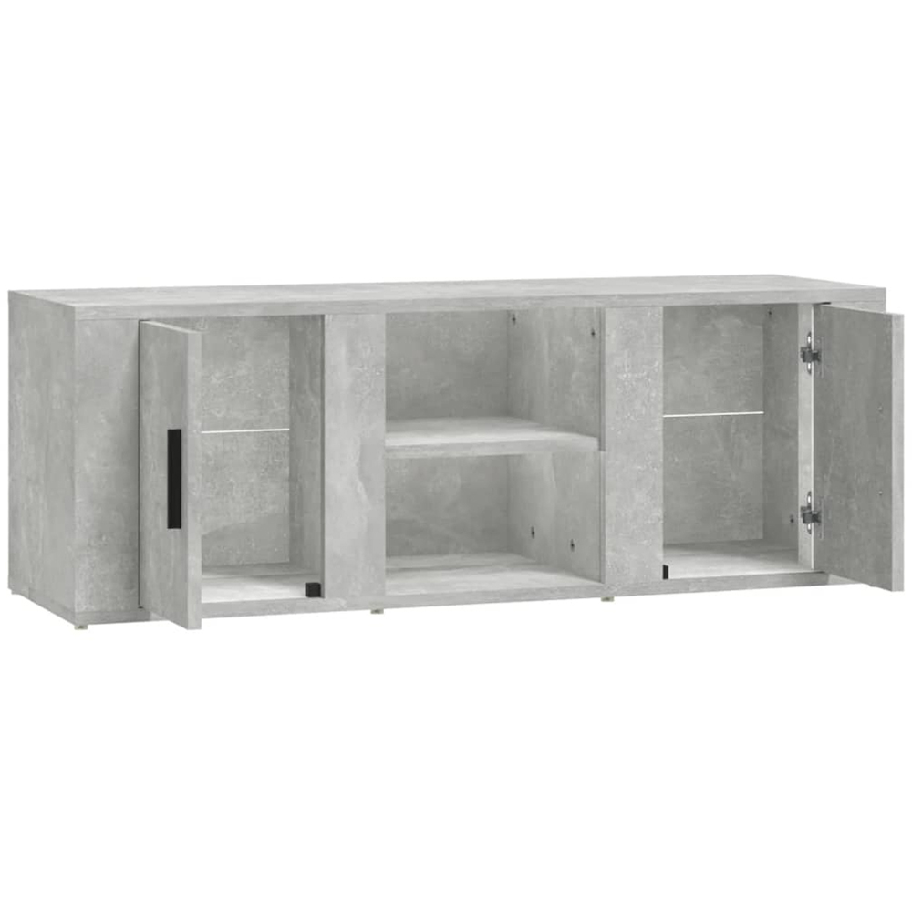 vidaXL 2 Door 2 Shelf Concrete Grey TV Cabinet Image 4