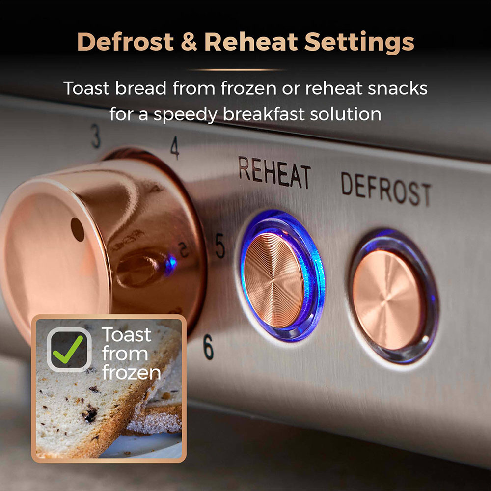 Tower Cavaletto T20051RG Black 4 Slice Toaster Image 5