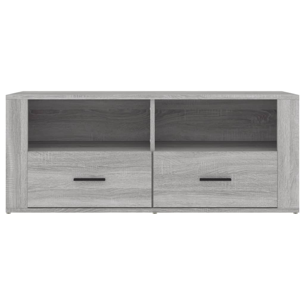 vidaXL 2 Drawer 2 Shelf Grey Sonoma TV Cabinet Image 7
