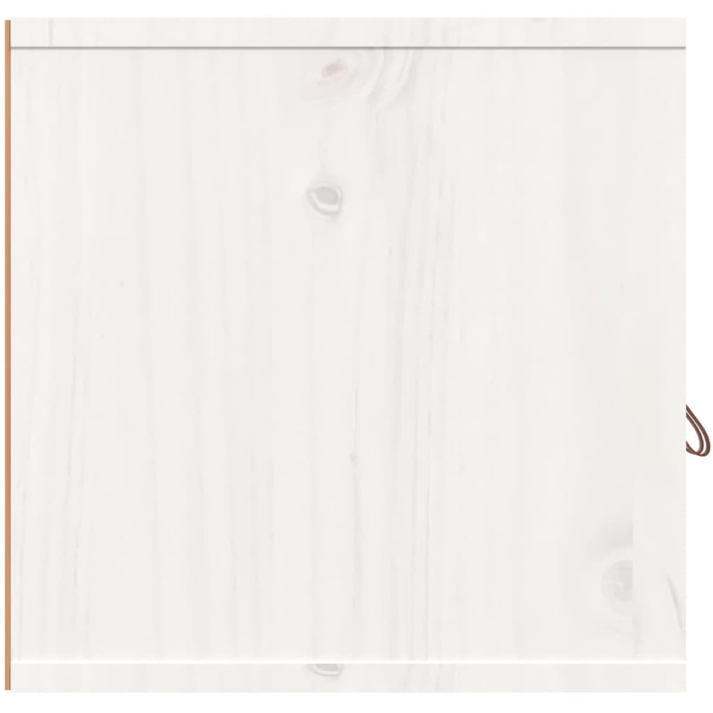 vidaXL 2 Door White Solid Wood Pine Wall Cabinet Set of 2 Image 4