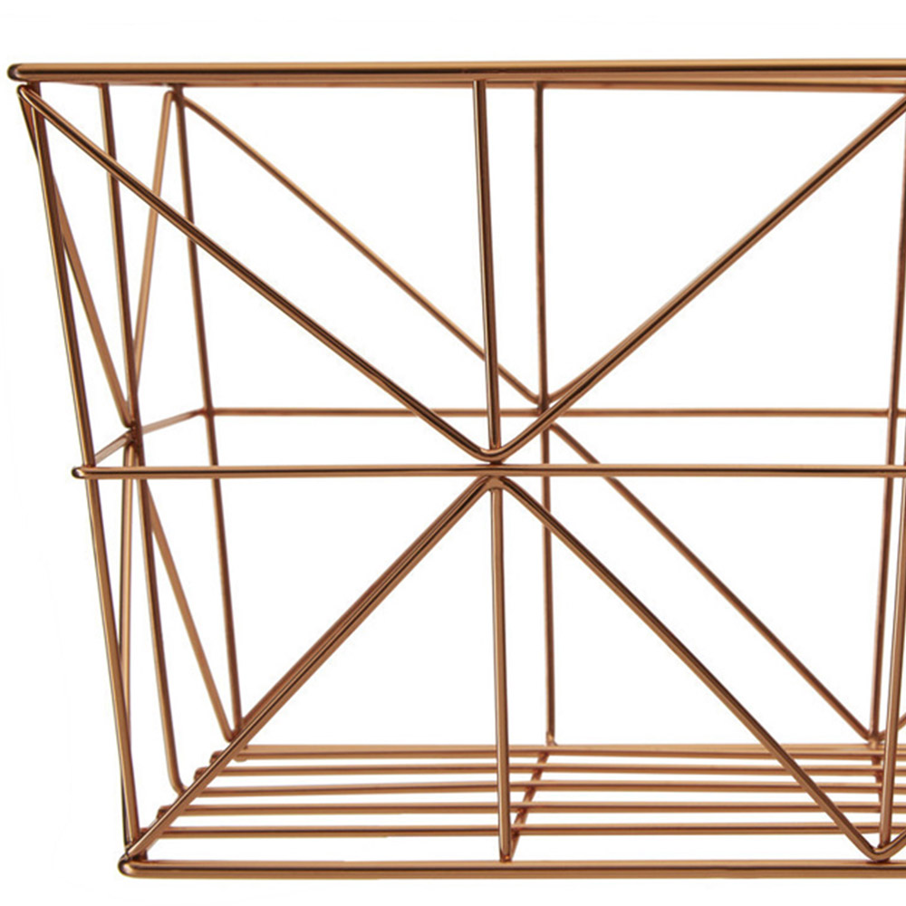 Premier Housewares Vertex Copper Finish Square Basket Image 5