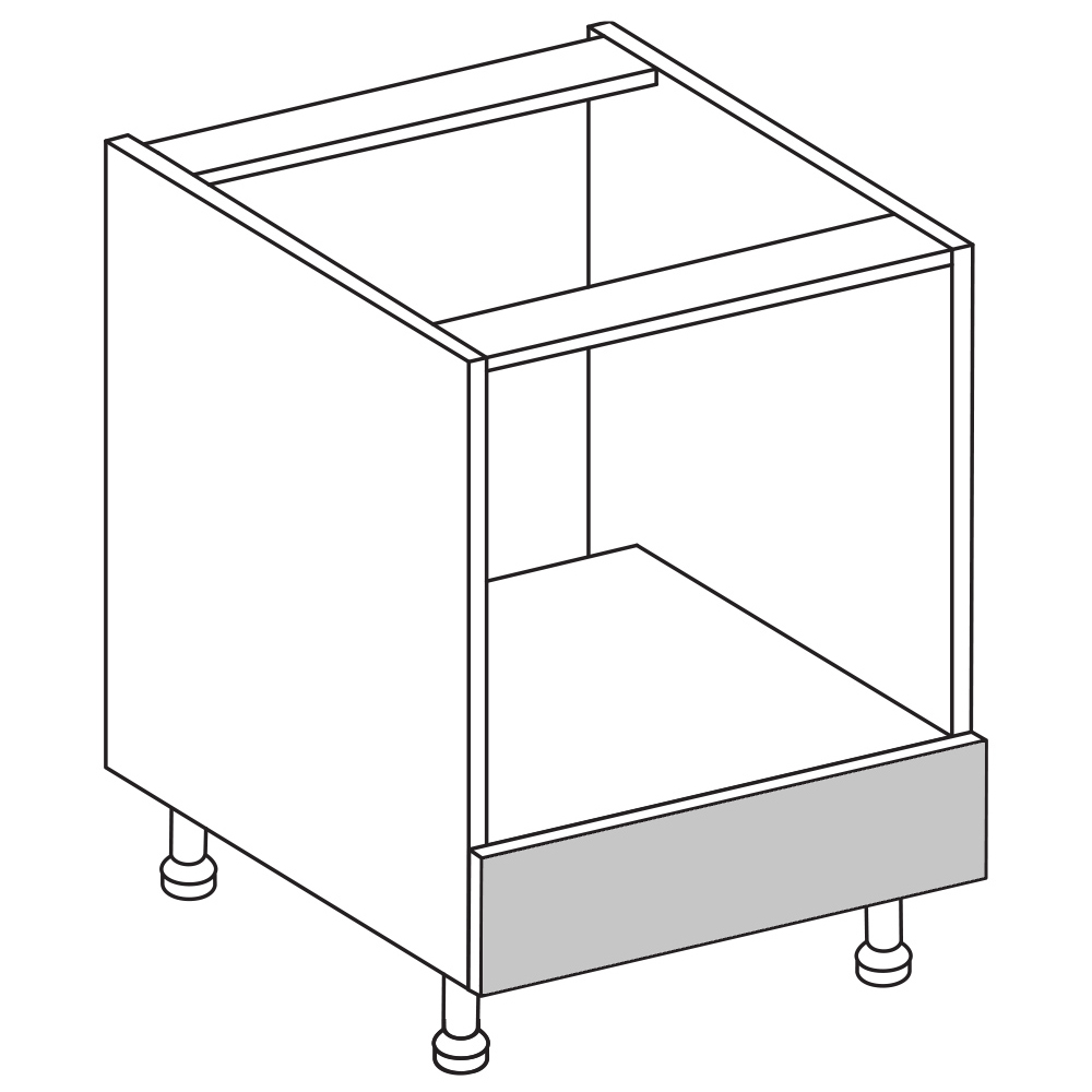 wilko Woodgrain Effect Shaker White Under Oven Housing 600mm Image 1