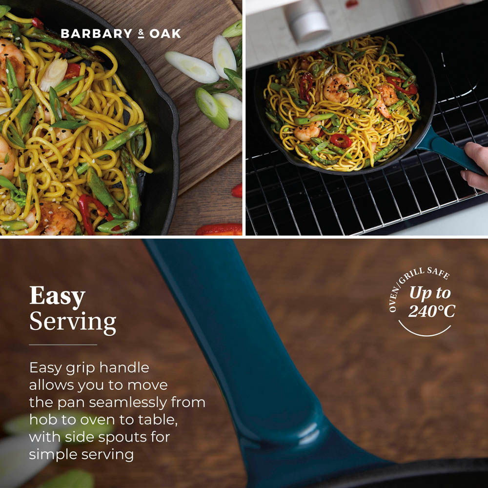 Barbary & Oak Nattura 26cm Agave Cast Iron Frying Pan Image 6