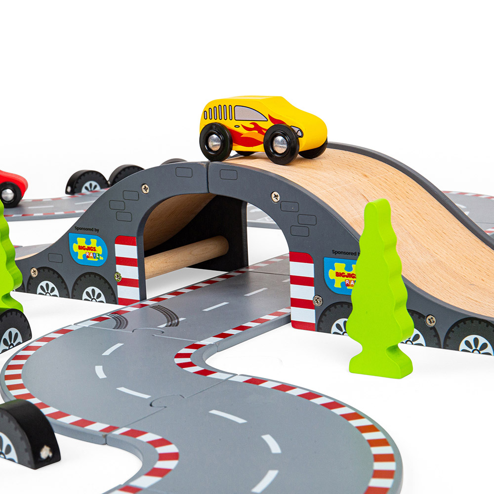 BigJigs Toys Roadway Race Day Image 5