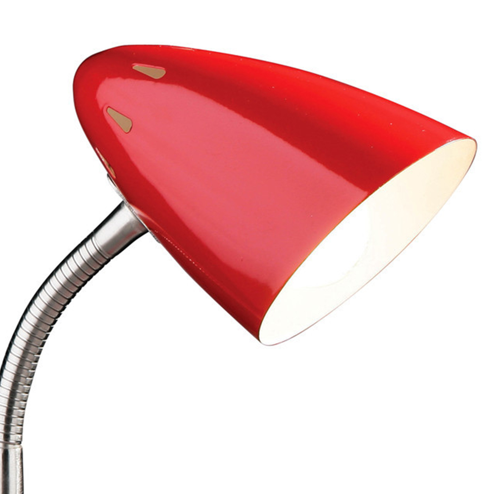 Premier Housewares Red Gloss Desk Lamp Image 5