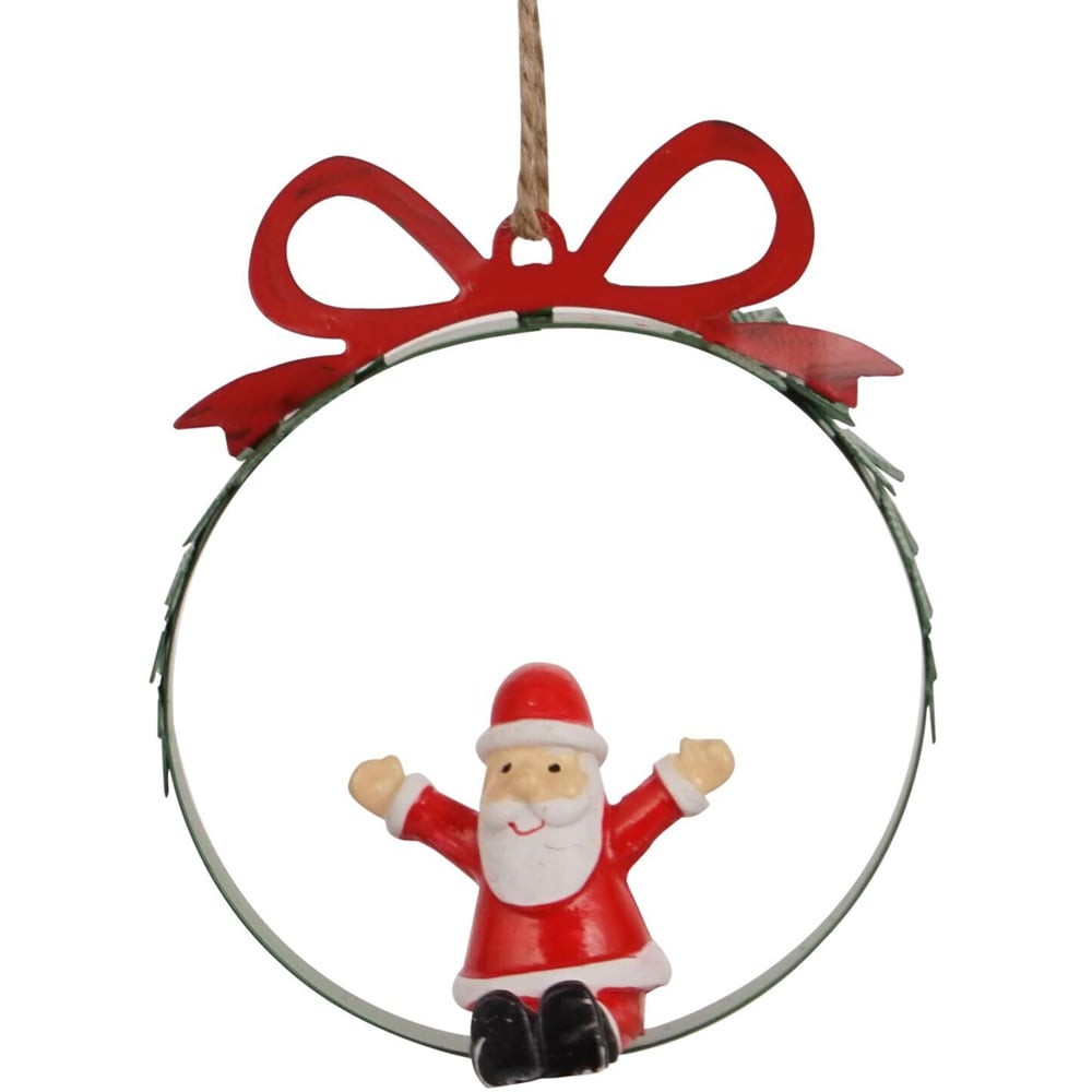Single Christmas Character on Wreath Ornament in Assorted styles Image 2
