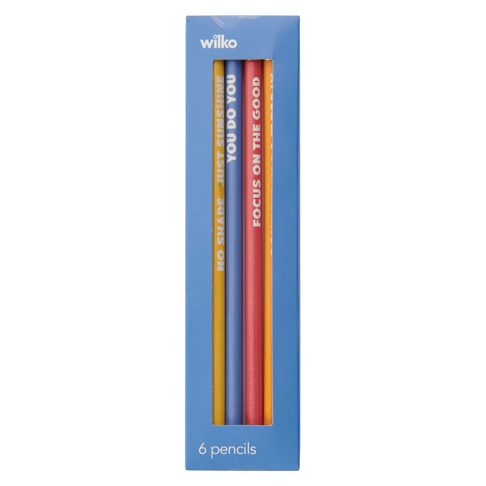 Wilko Happy Daze Pencils 6 Pack Image 1
