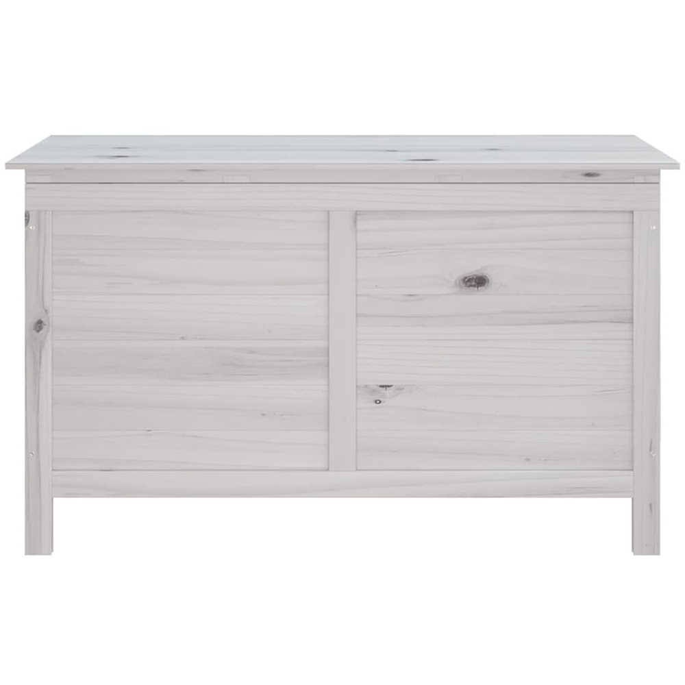 vidaXL 58.5 x 99 x 49.5cm White Fir Wood Garden Storage Box Image 3