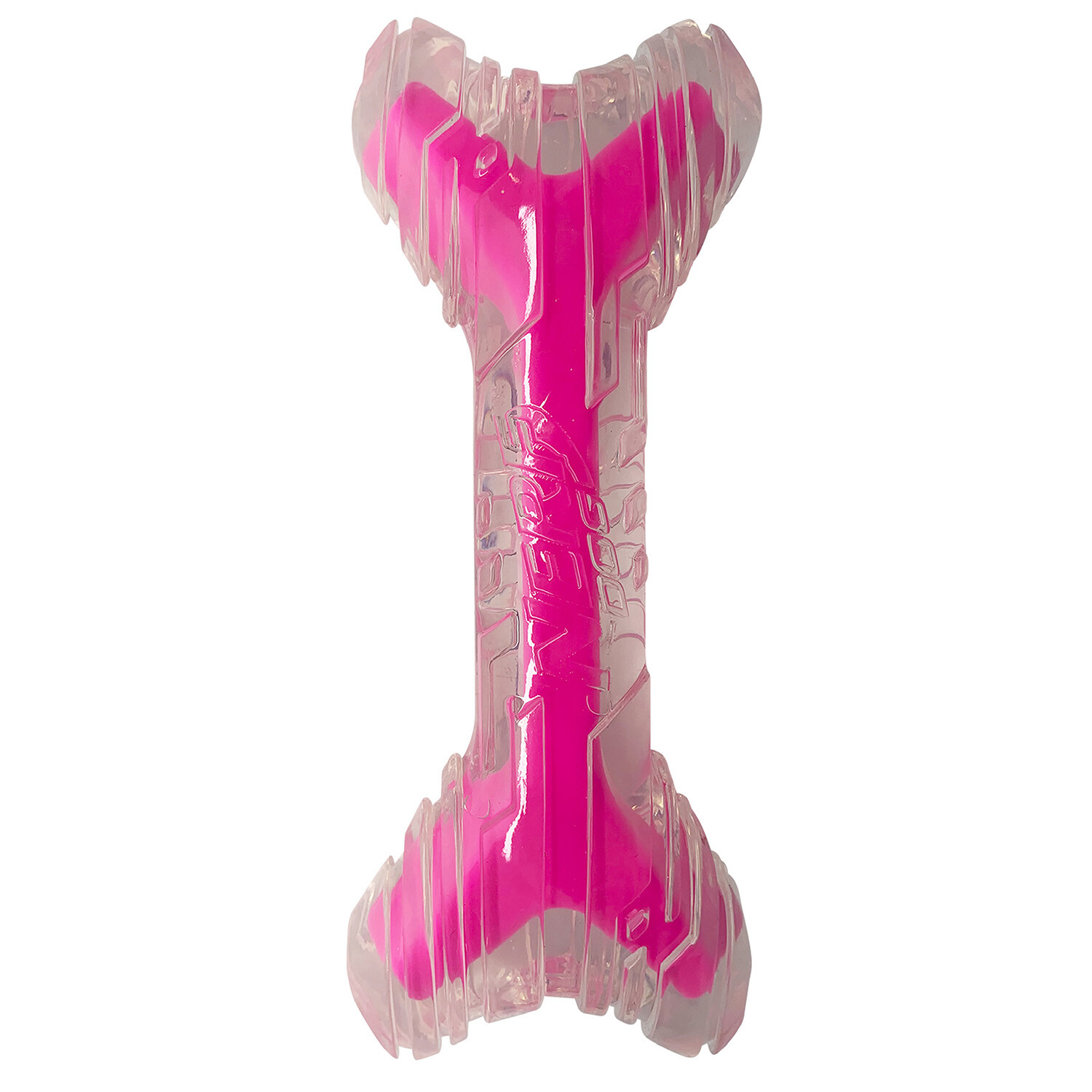 Bacon Super Scent Bone Dog Toy - Pink Image