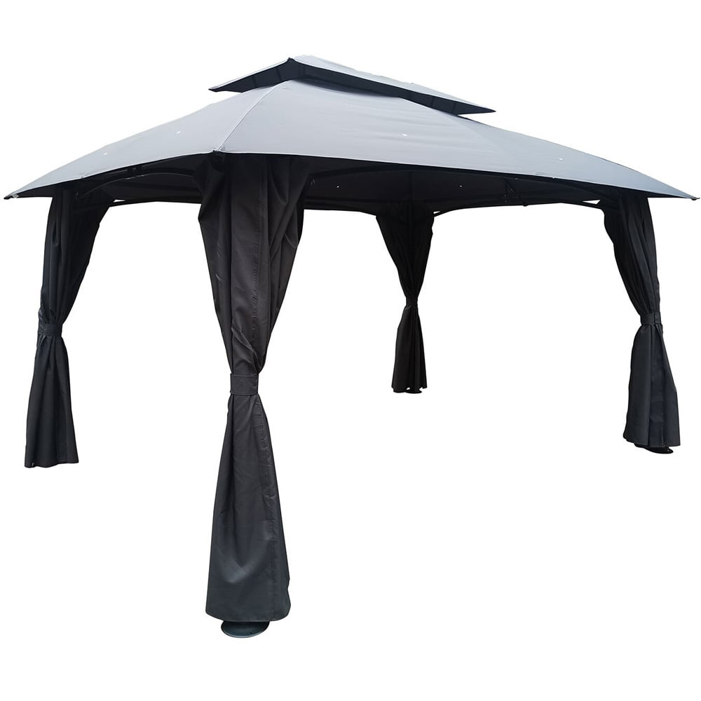 Malay New Hampshire 3 x 4m Grey Polyester and Steel Gazebo Image 2