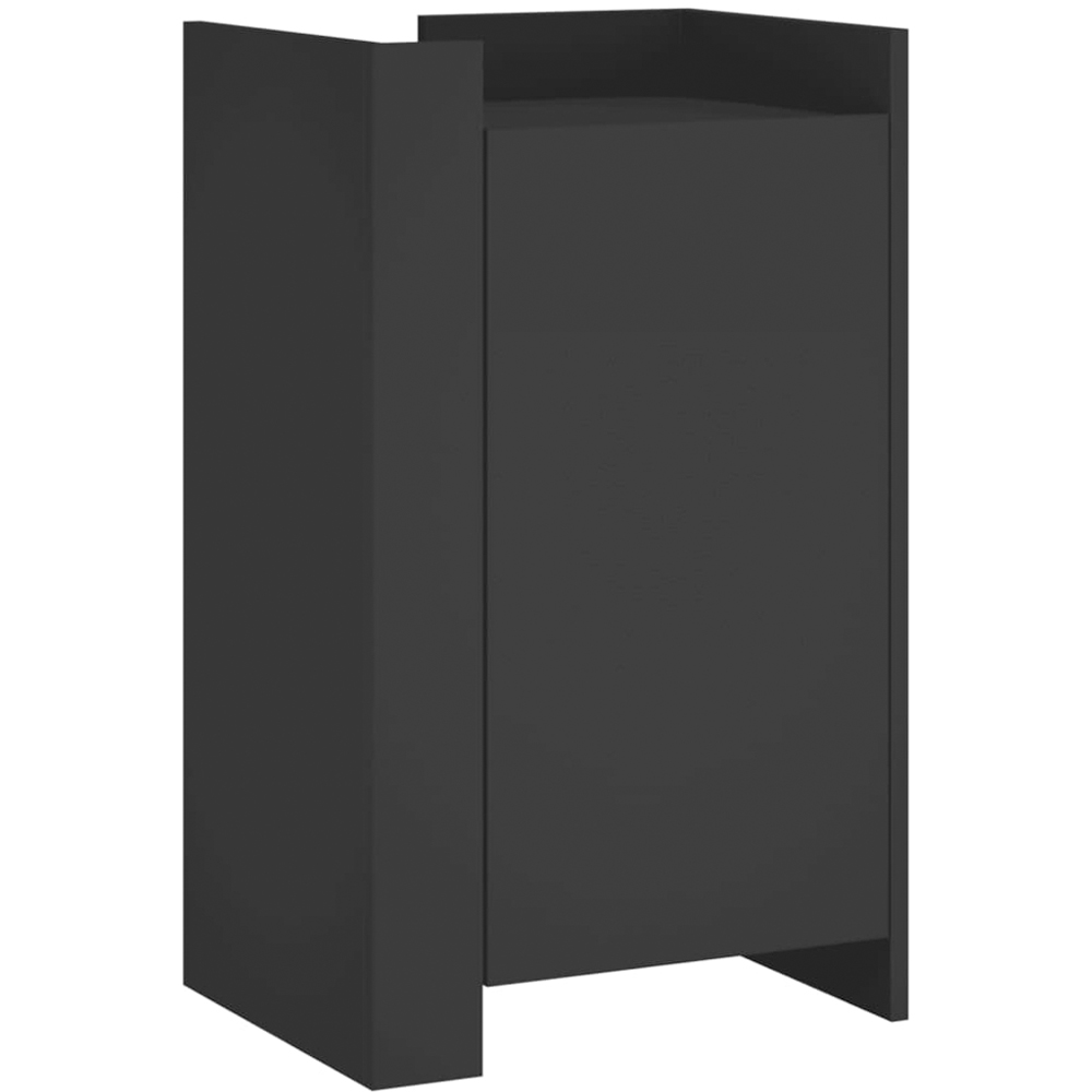vidaXL Single Door Black Wooden Sideboard Image 2