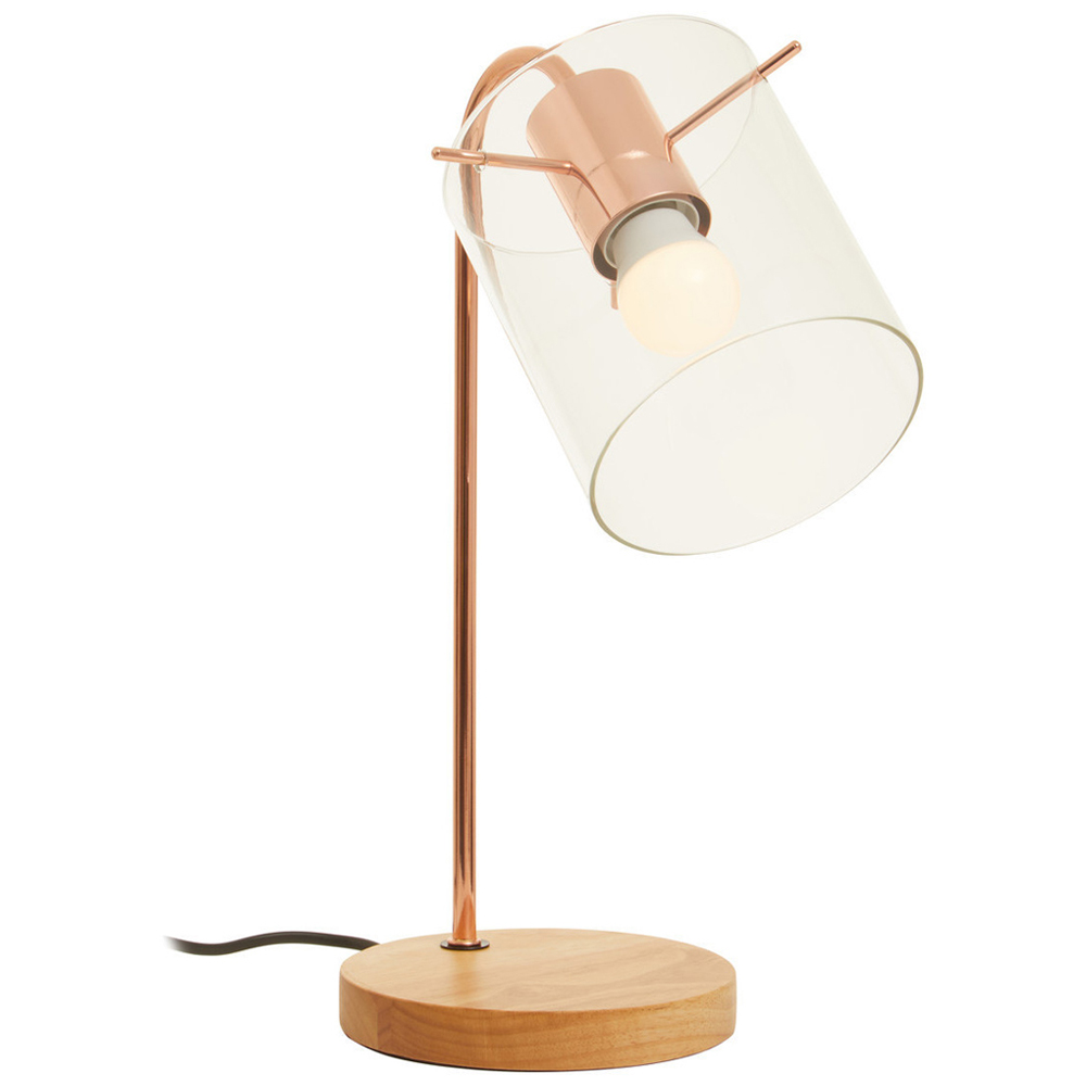 Premier Housewares Matte Black Curved Table Lamp Image 3