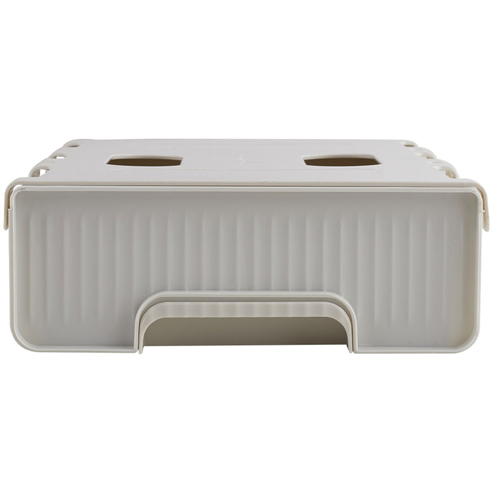 Living and Home White Under Desk Drawer Organiser with Sliding Storage 6.5 x 16 x 45cm Image 4