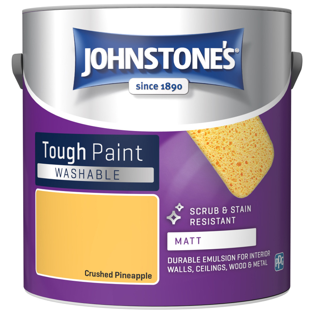 Johnstone's Washable Crushed Pineapple Matt Emulsion Paint 2.5L Image 2