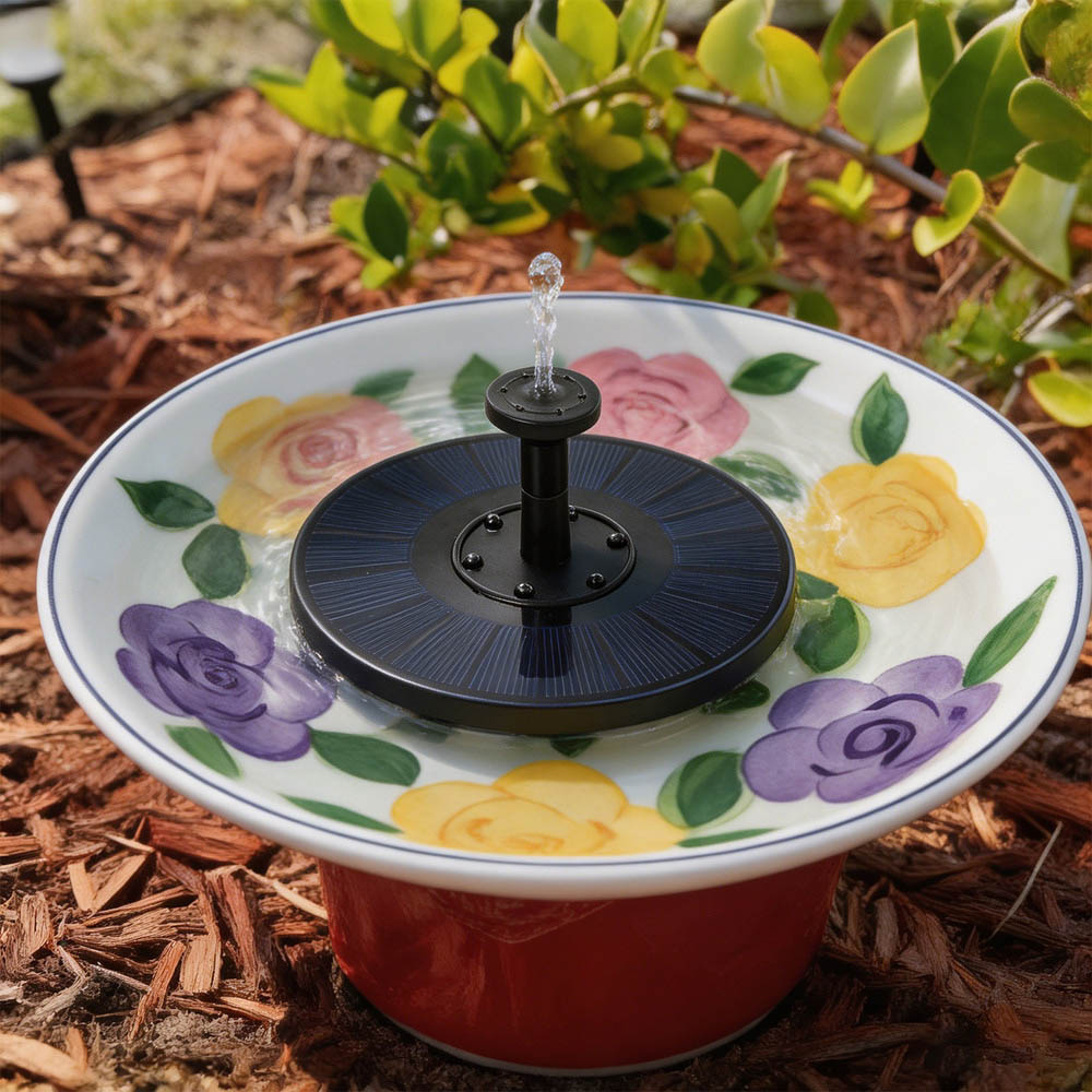 Living and Home 4W Solar Floating Bird Bath Fountain Pump with LED Image 7