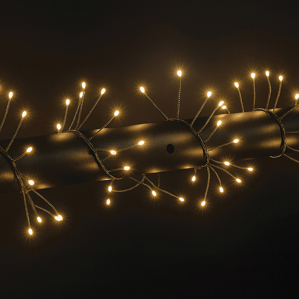 Xmas Haus Warm White Seed LED Multifunction Green Cable Cluster Light 6m Image 2