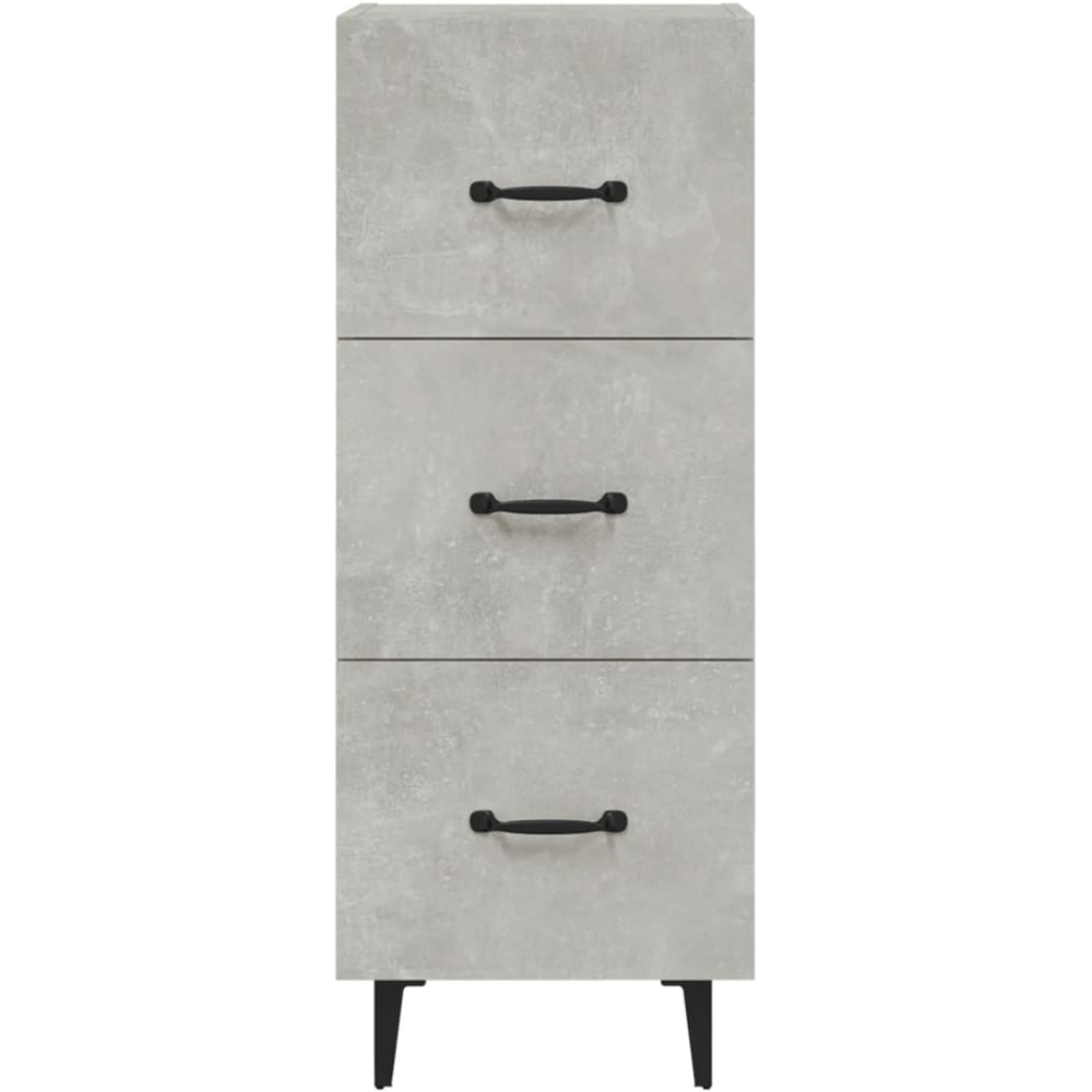 vidaXL 3 Drawer Concrete Grey Sideboard Image 5
