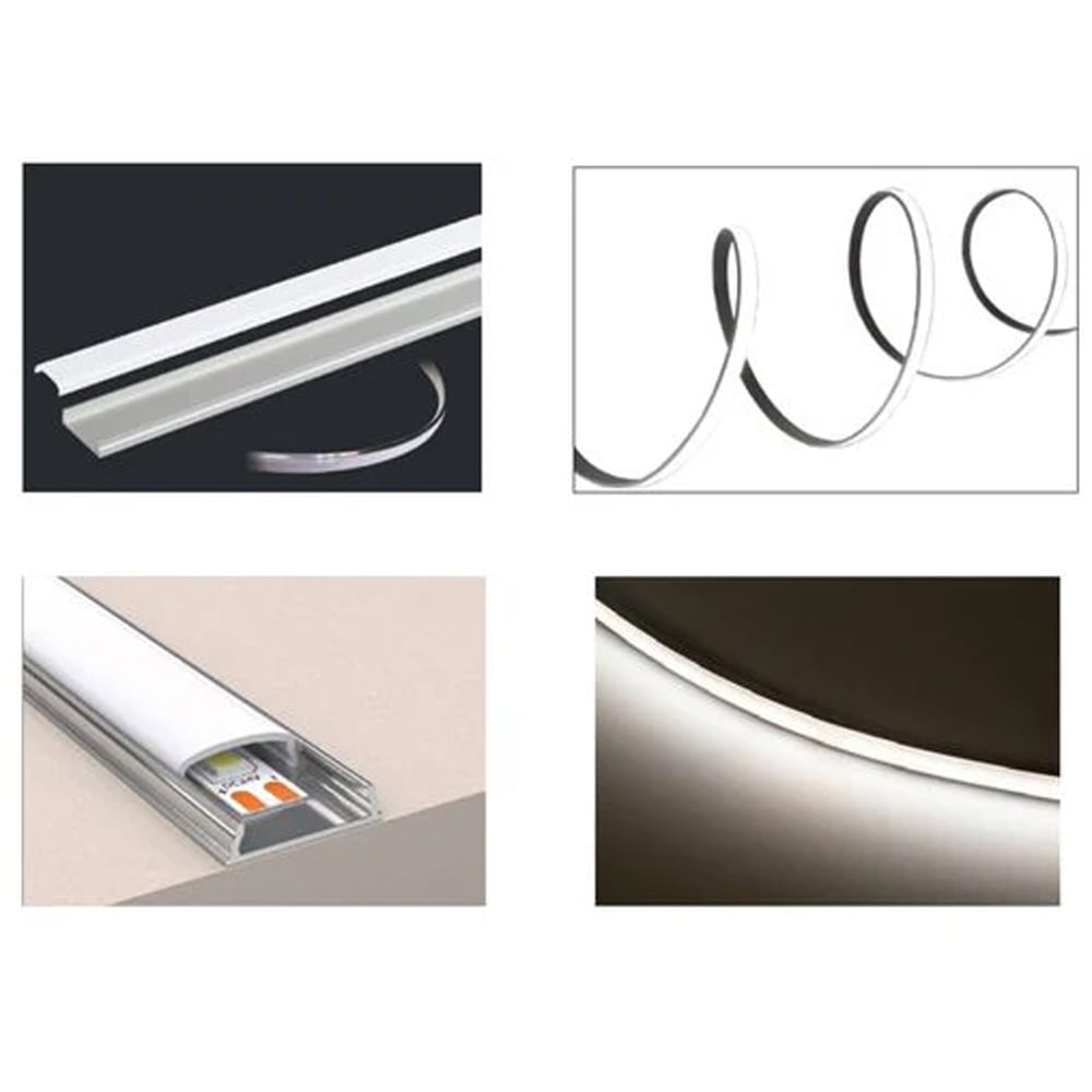 ENER-J Bendable Aluminium Profile with Frosty Cover and Clips Kit 1m Image 4