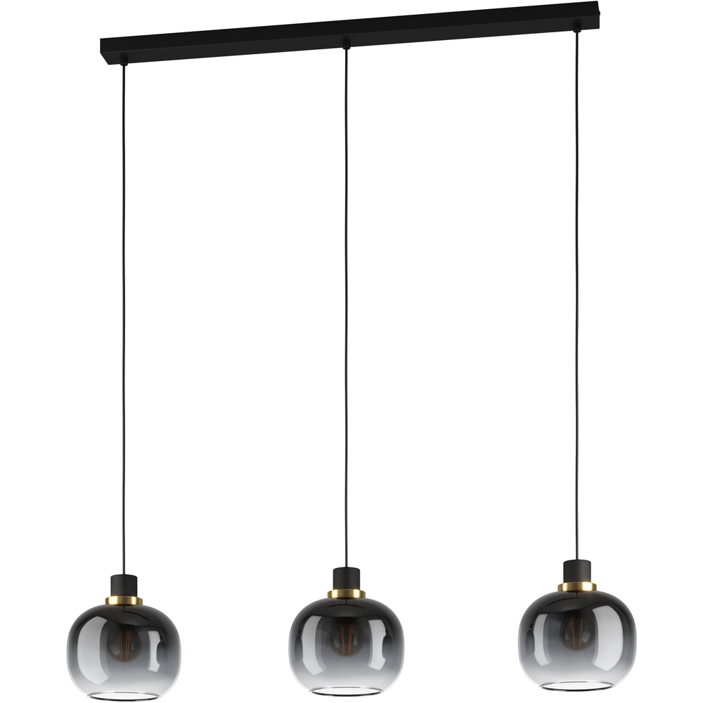 EGLO Oilella Black and Grey Glass Pendant Light Image 1