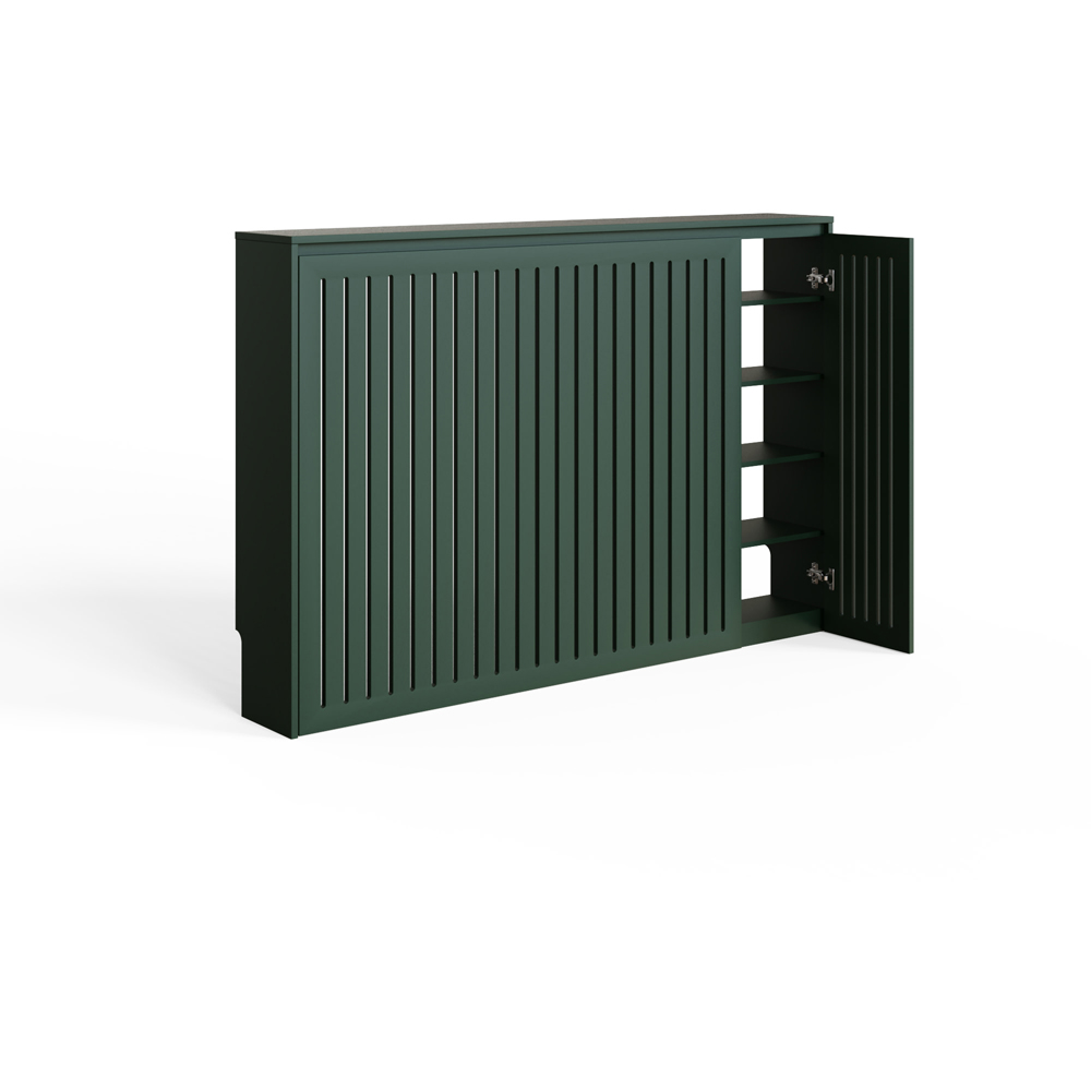 GFW Cooper Single Door Forest Green Radiator Cover Image 6