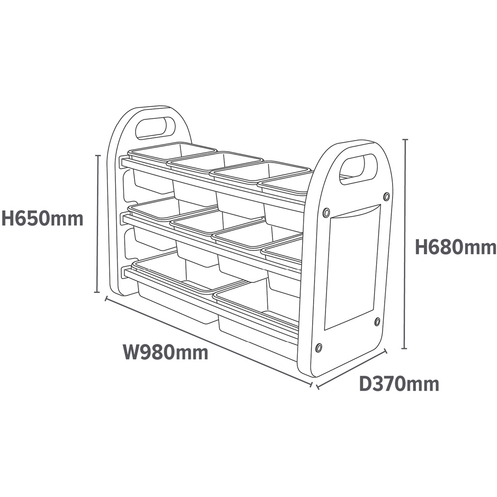 Liberty House Toys Kids 10 Bin Toy Organiser Unit Image 8