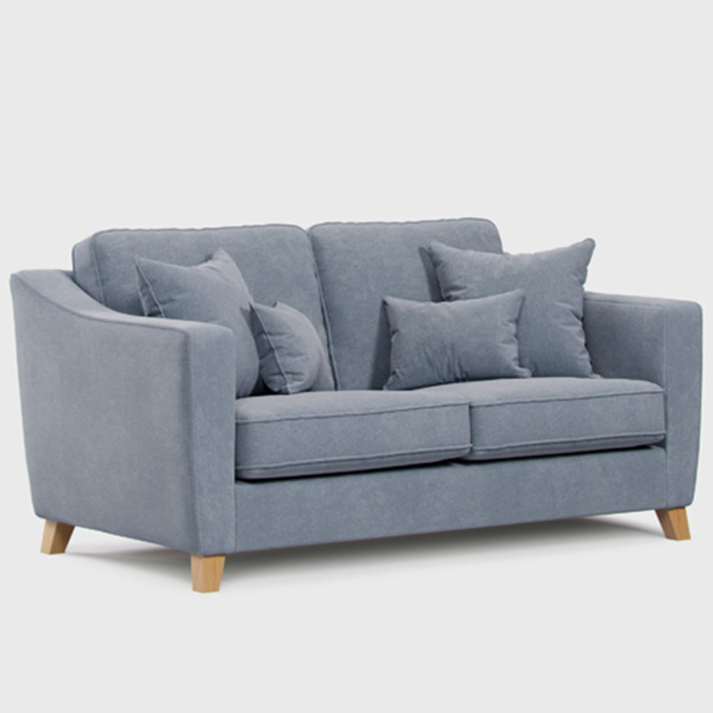 Marlon 2 Seater Small City Fine Blue Sofa Image 2