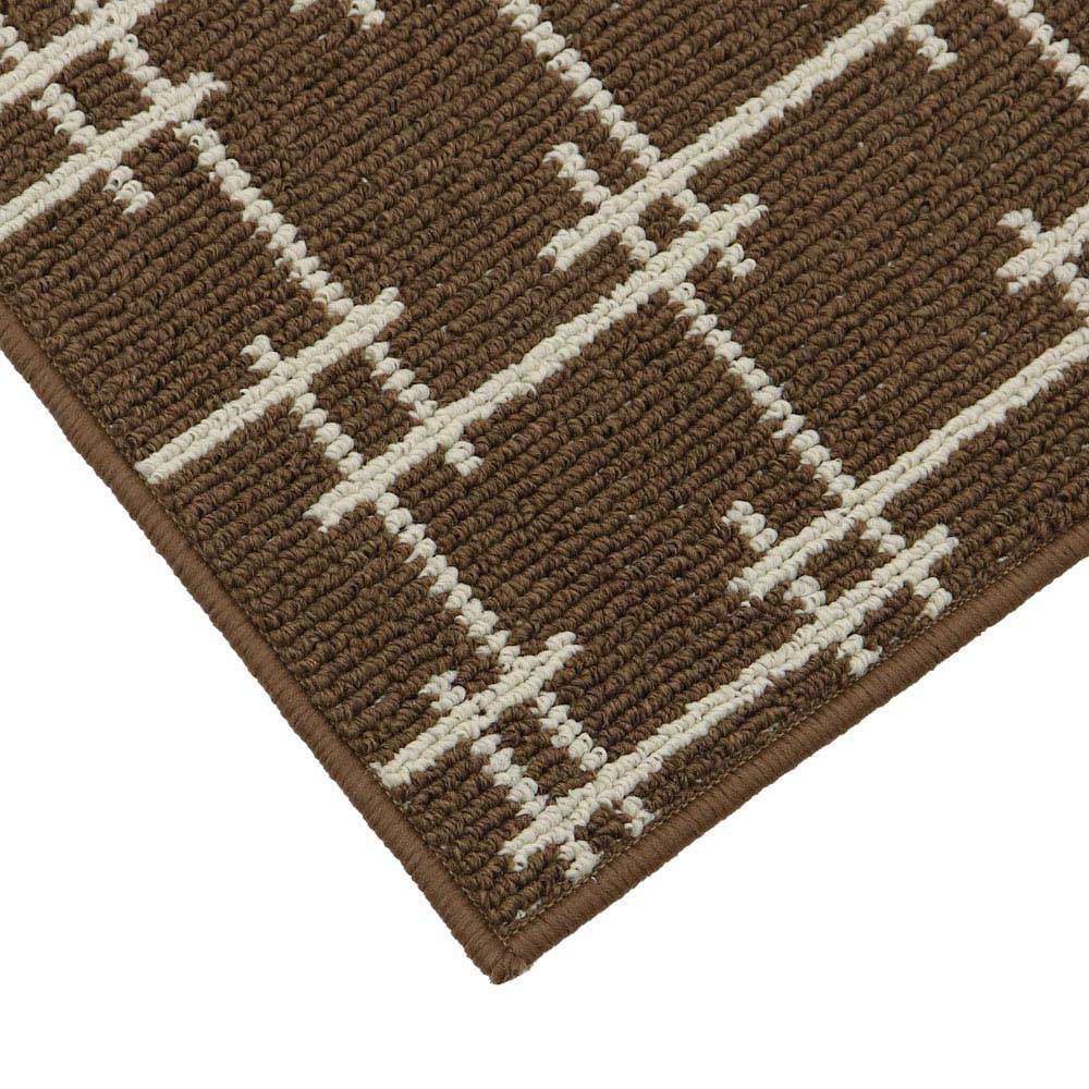 JVL Vector Brown Indoor Machine Washable Doormat 40 x 70cm Image 3