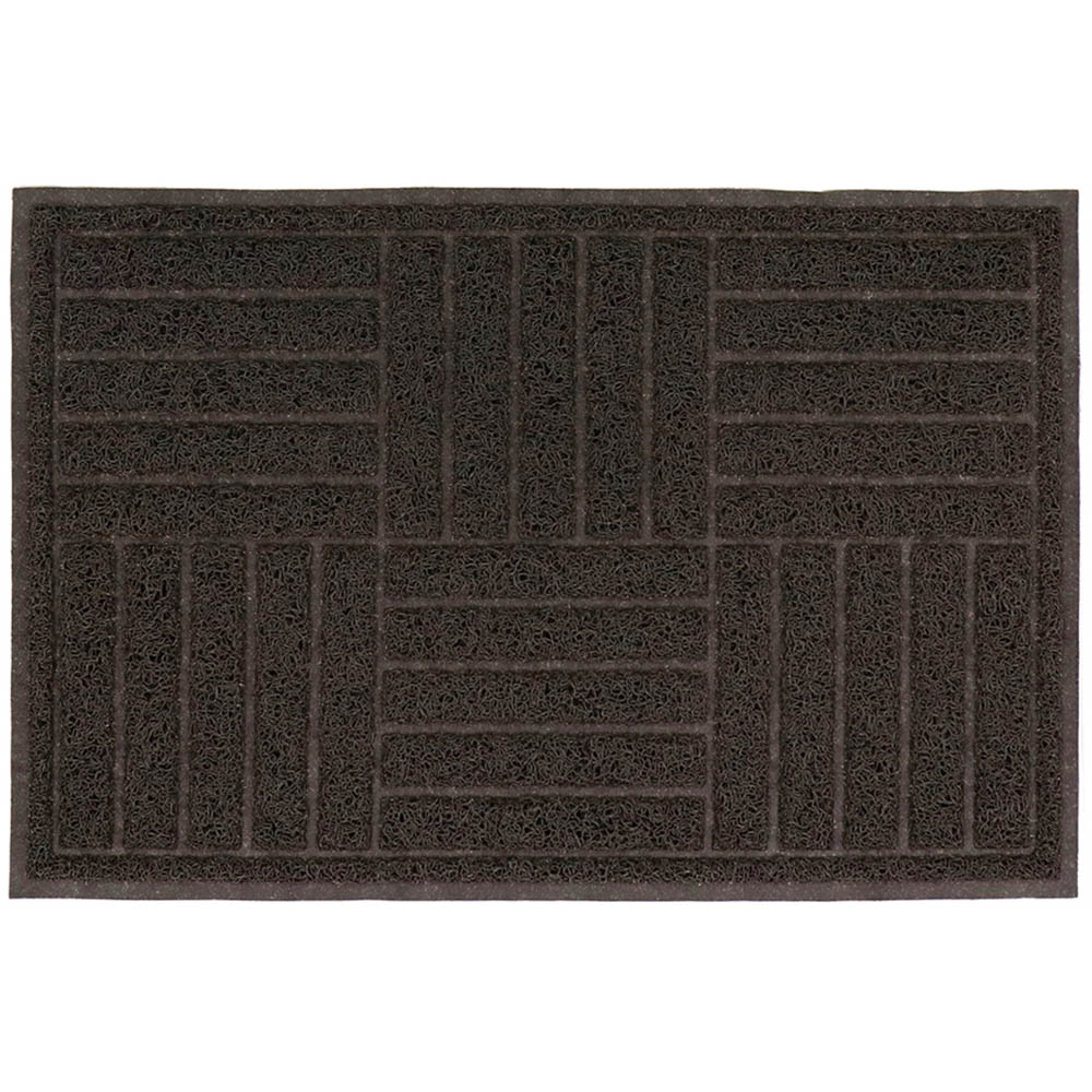 JVL Brown Square Mud Grabber Scraper Doormat 40 x 60cm Image 1