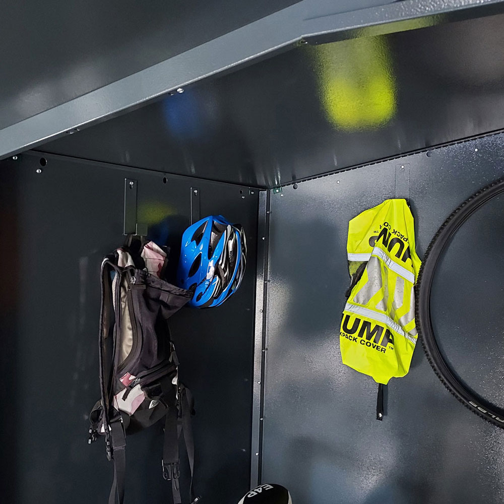 Asgard Gladiator 7 x 18ft Double Door Grey High Security Apex Bike Shed Image 5