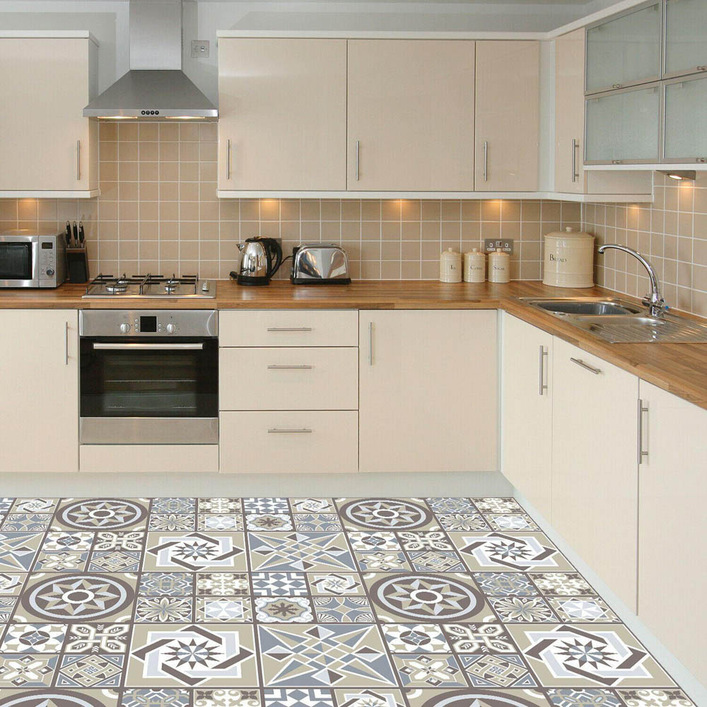 Walplus Limestone Home Floor Tile Stickers Image 1