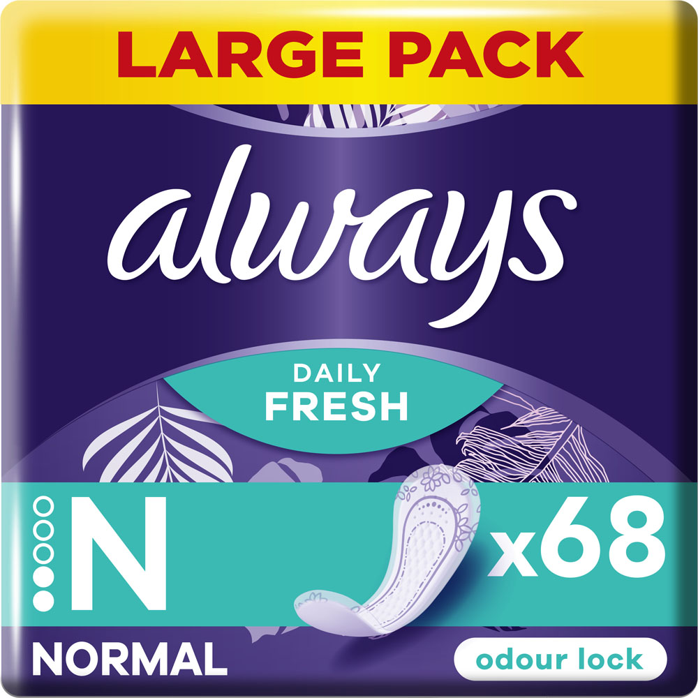 Always Daily Fresh Panty Liners Normal 68 Pack Image 2