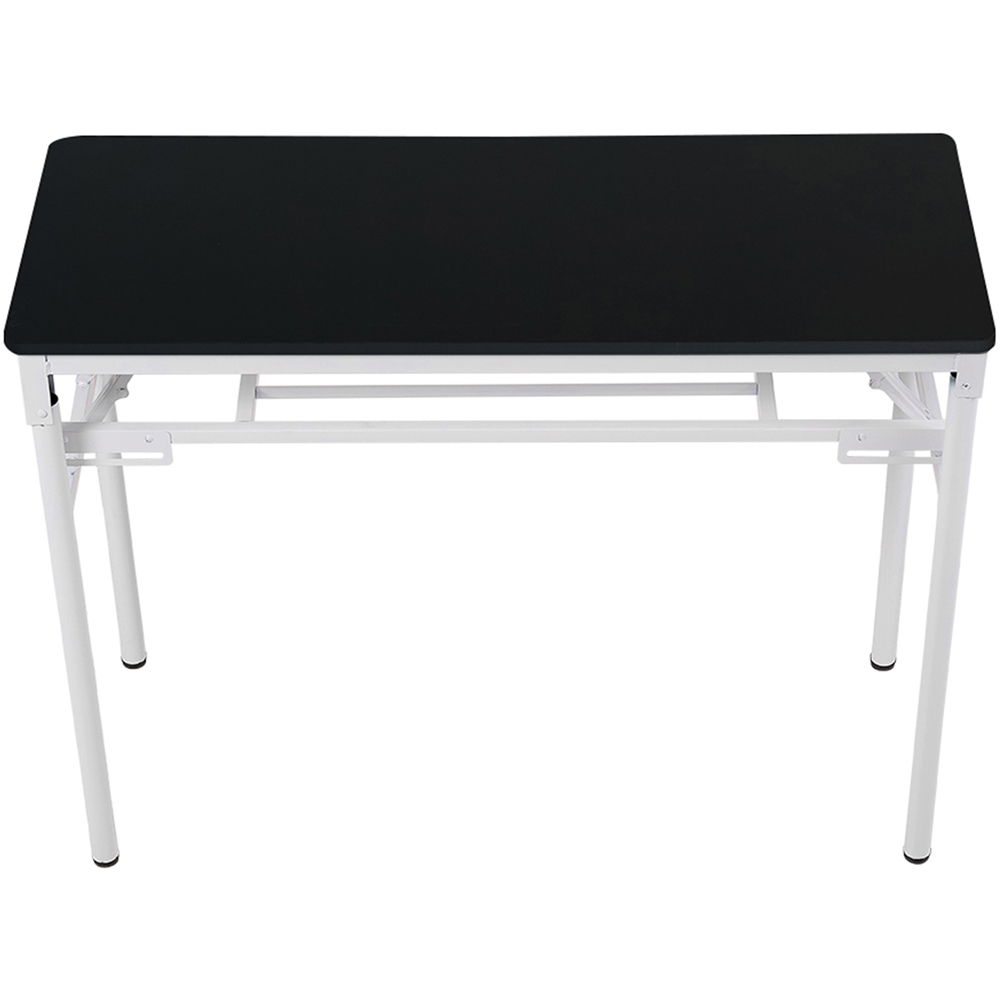 Living and Home Single Shelf Metal Frame Foldable Laptop Desk Black 80cm Image 5