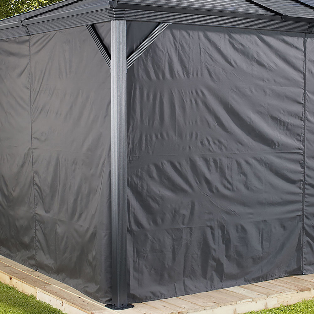 Sojag Ventura and Ventura II 3 x 3.7m Grey Gazebo Curtain Image 3