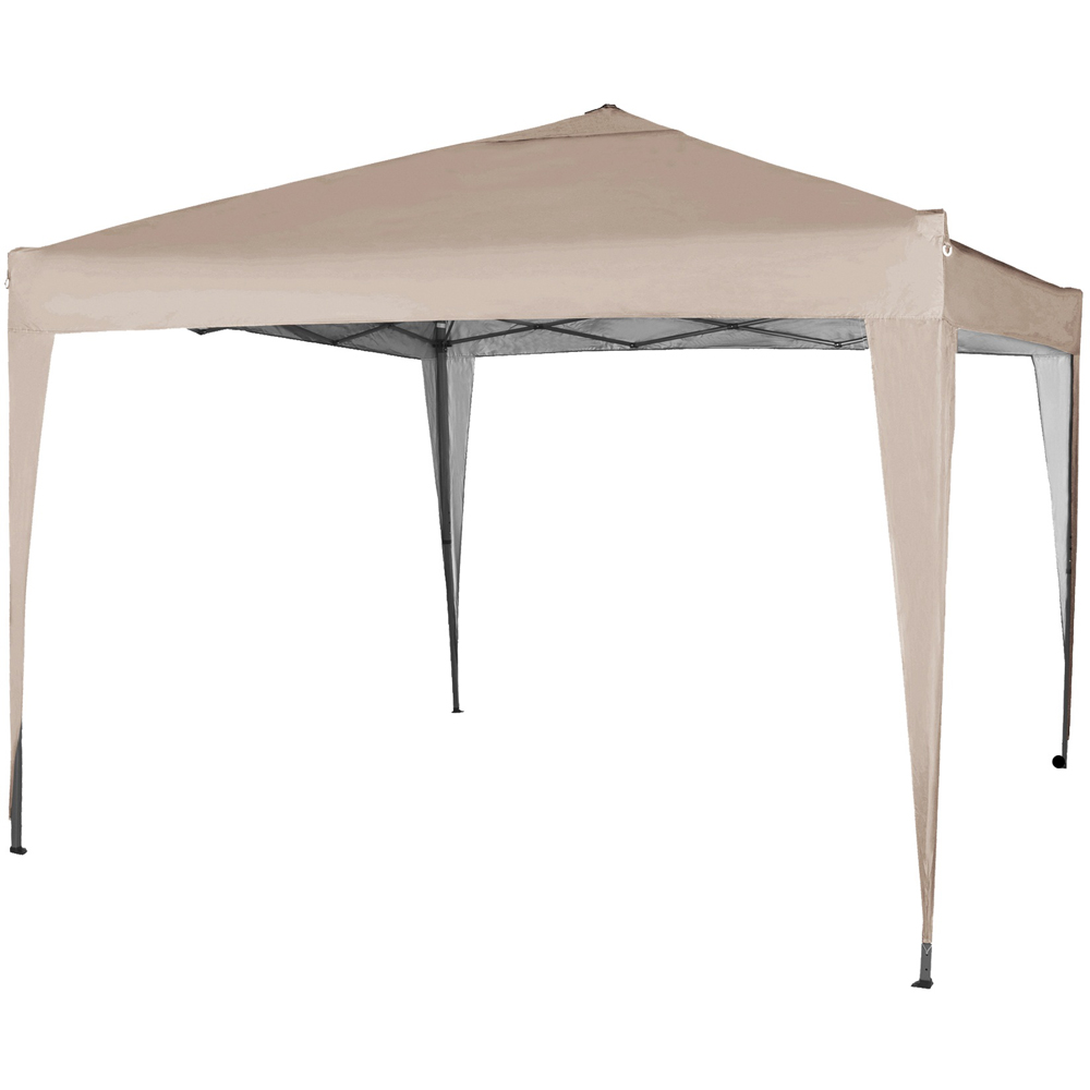 Beige Pop Up Outdoor Gazebo 2 x 2m Image 2