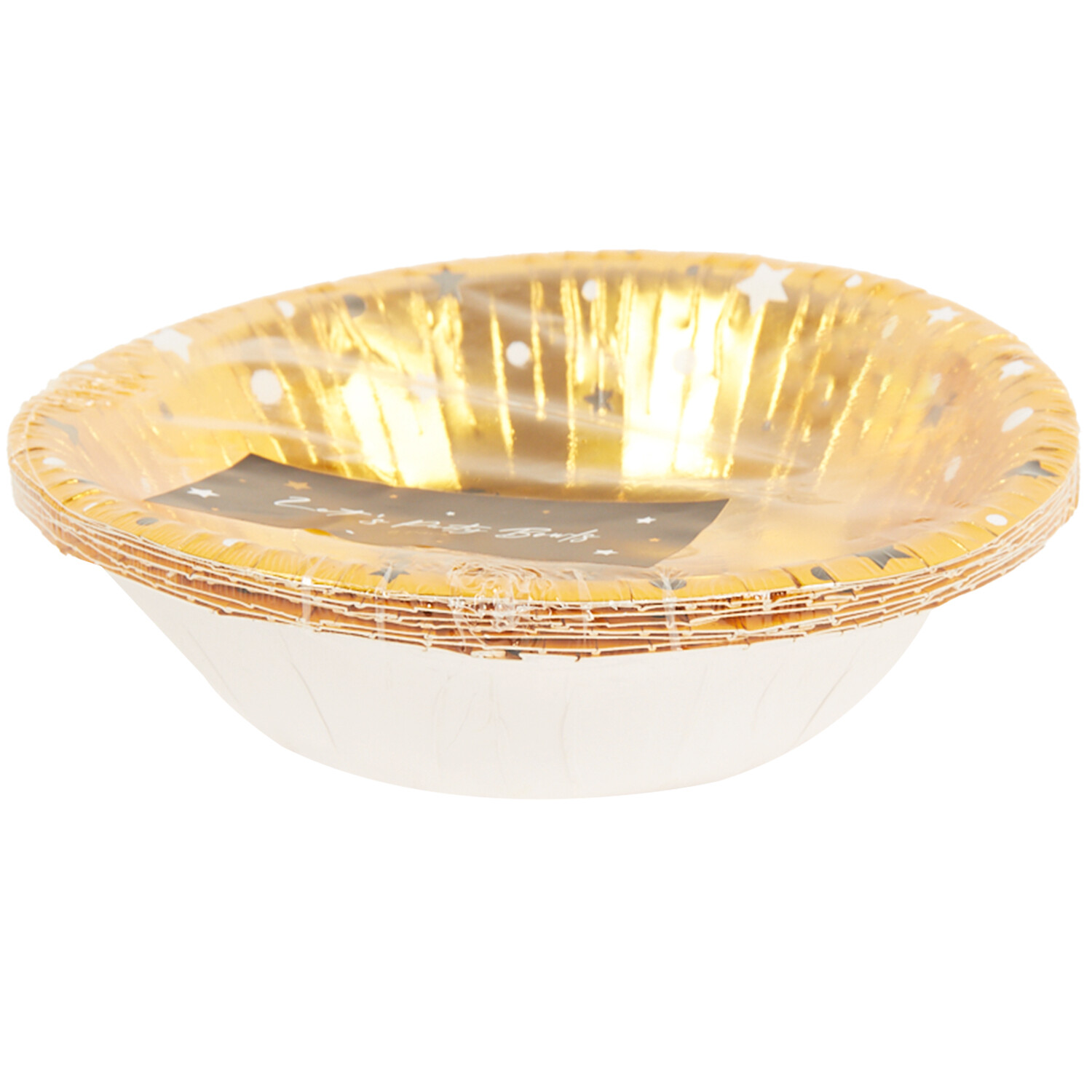 Pack of 8 Lets Party Paper Bowls - Gold Image 2