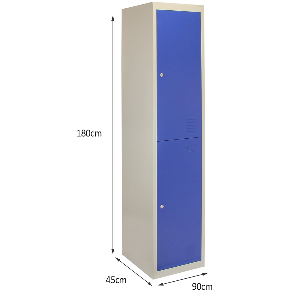 Monstershop 2 Door Blue Metal Storage Locker 3 Pack Image 6