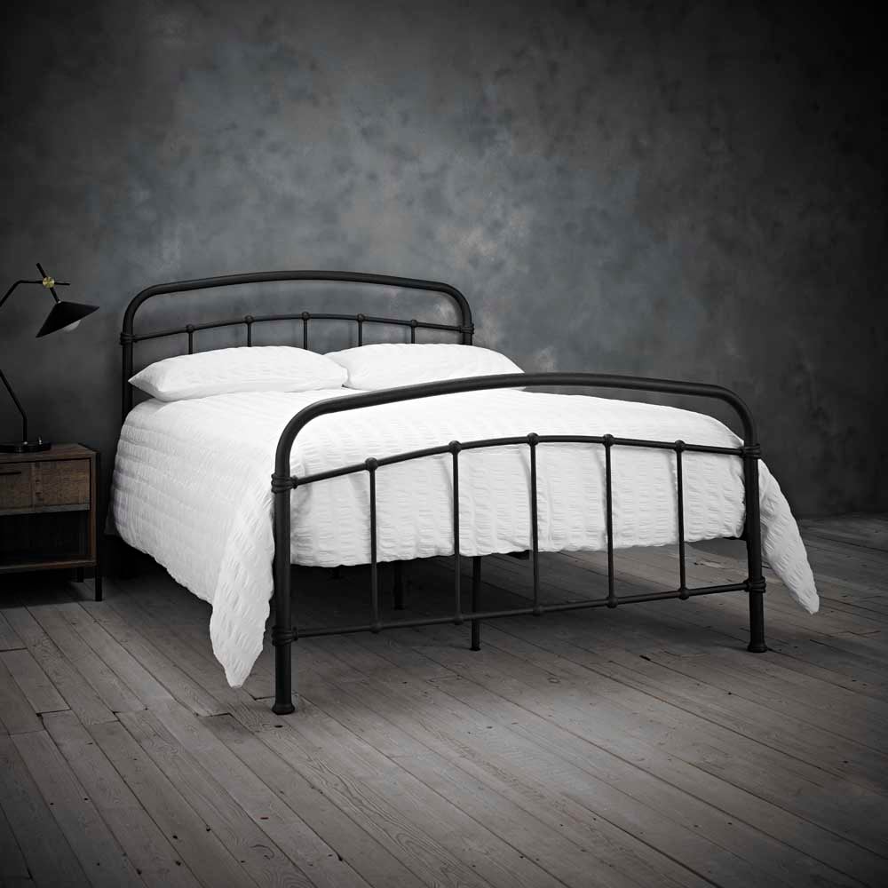 Halston 5.0 King Size Black Metal Bed Frame Image 3