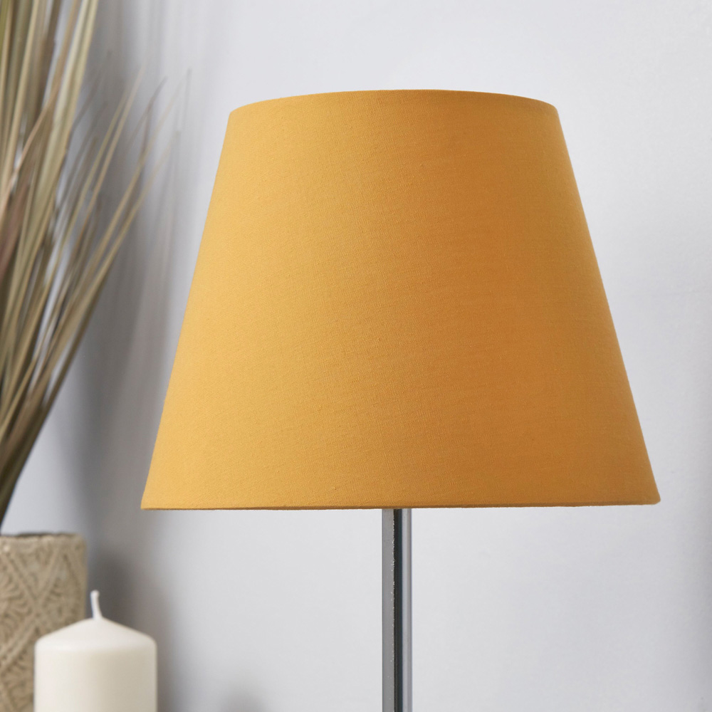 Lighting Collection Yates Ochre Tapered Lamp Shade 20cm Image 2
