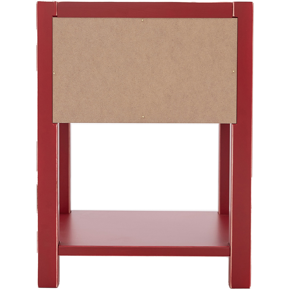 Sino Single Drawer Red Bedside Table Image 4