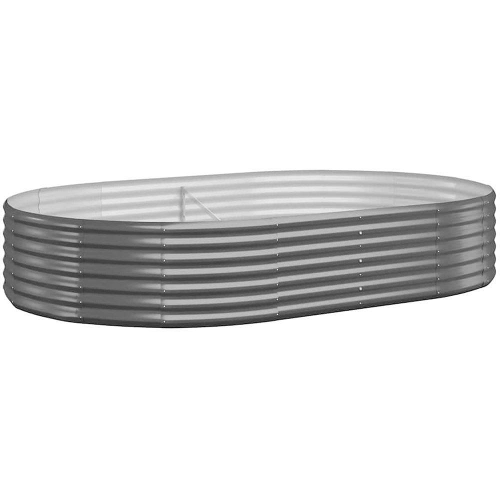 vidaXL Anthracite Galvanised Steel Raised Garden Bed 36 x 140 x 214cm Image 1