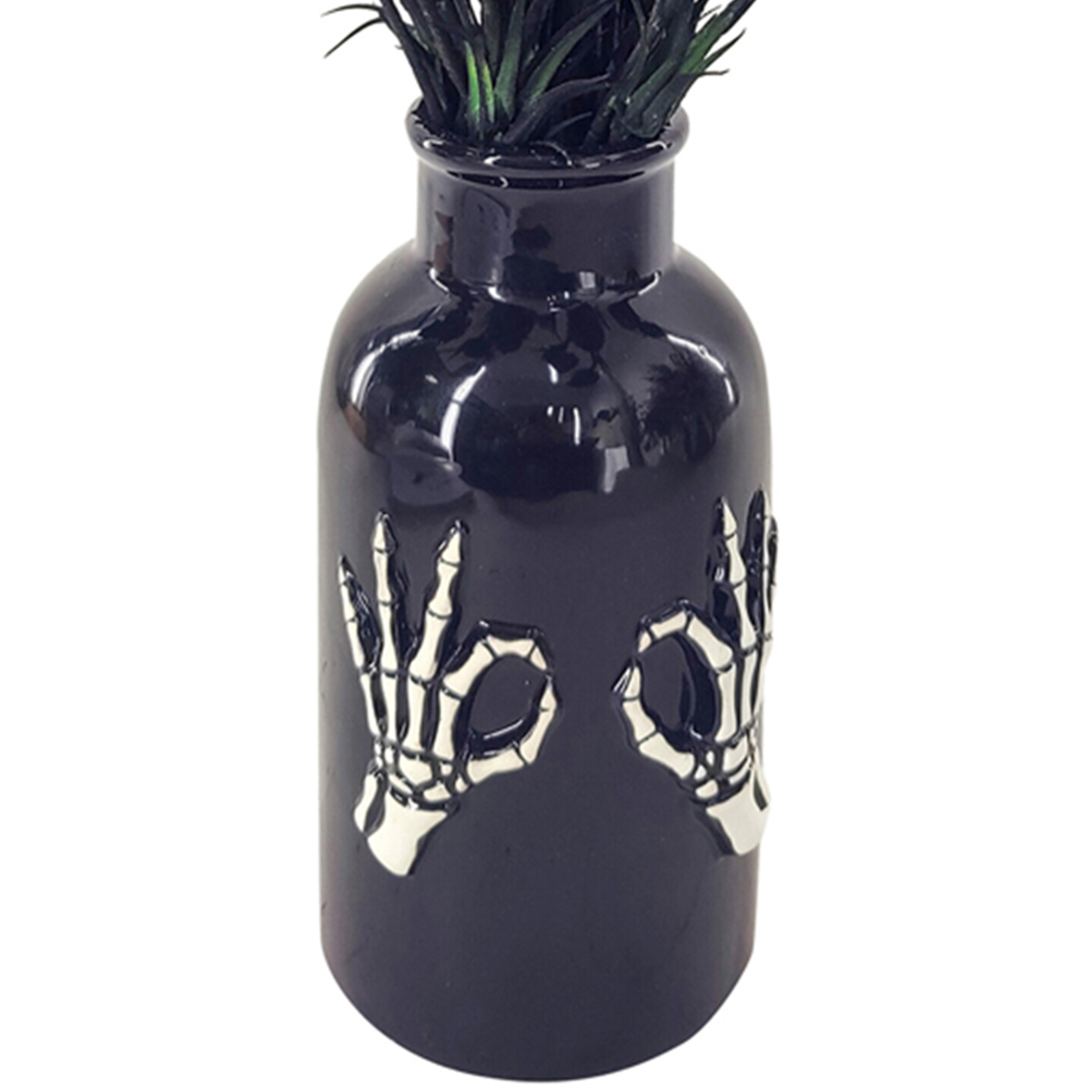 Hocus Pocus Halloween Fruit Foliage in Skeleton Hand Vase Image 3