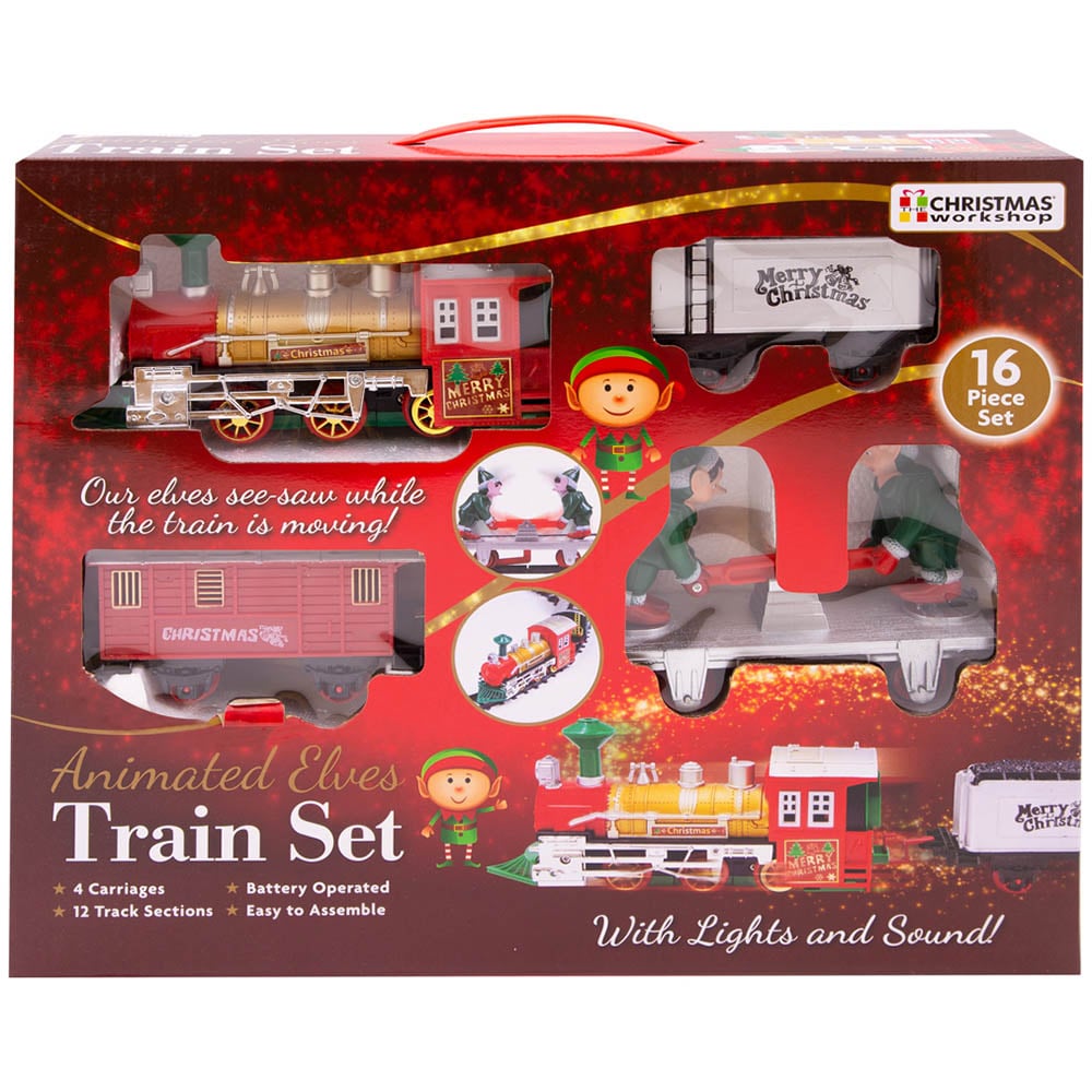 The Christmas Workshop Animated Elves Christmas Train Set Image 1