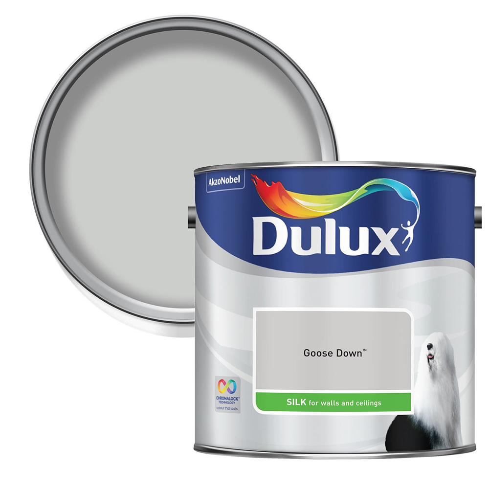 Dulux Walls & Ceilings Goose Down Silk Emulsion Paint 2.5L Image 1