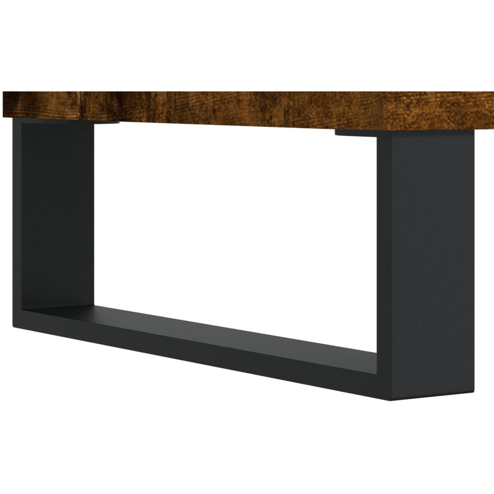 vidaXL Single Door Smoked Oak Sideboard Image 8